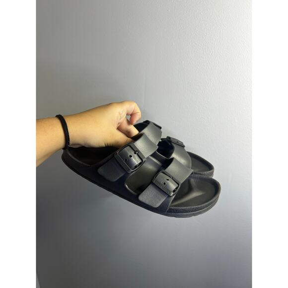Birkenstock Arizona EVA Gray Metallic Womens Sz 37 Double Strap Sandals - Picture 2 of 7